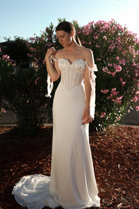 Sheath Sparkly Wedding Dress Maybel view 6