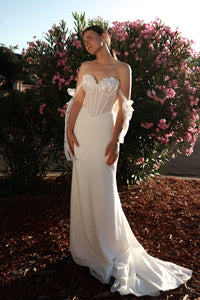 2 in 1 Wedding Dress Maybel with Overskirt view 7