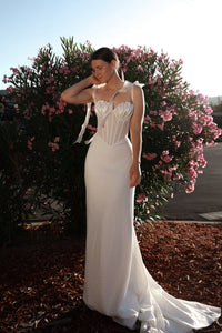 2 in 1 Wedding Dress Maybel with Overskirt view 2