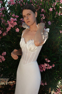 Sheath Sparkly Wedding Dress Maybel view 3