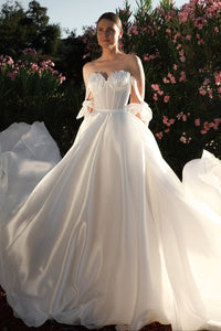 2 in 1 Wedding Dress Maybel with Overskirt view 1