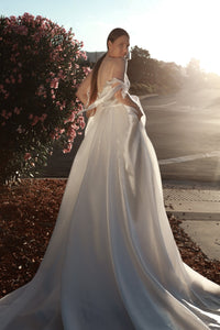 2 in 1 Wedding Dress Maybel with Overskirt view 3