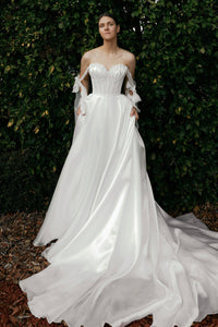 2 in 1 Wedding Dress Maybel with Overskirt view 6