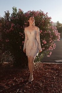Short Long Sleeve Wedding Dress Annette view 9