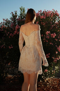 Short Long Sleeve Wedding Dress Annette view 11