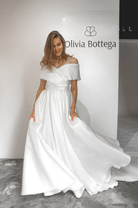 Satin Wedding Dress Cameron view 8