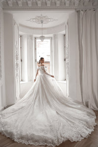Lace Shimmery Wedding Dress Ornella 2 in 1 view 5