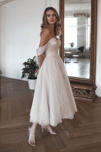 Blush Sparkly Midi Evening Dress Soul view 1