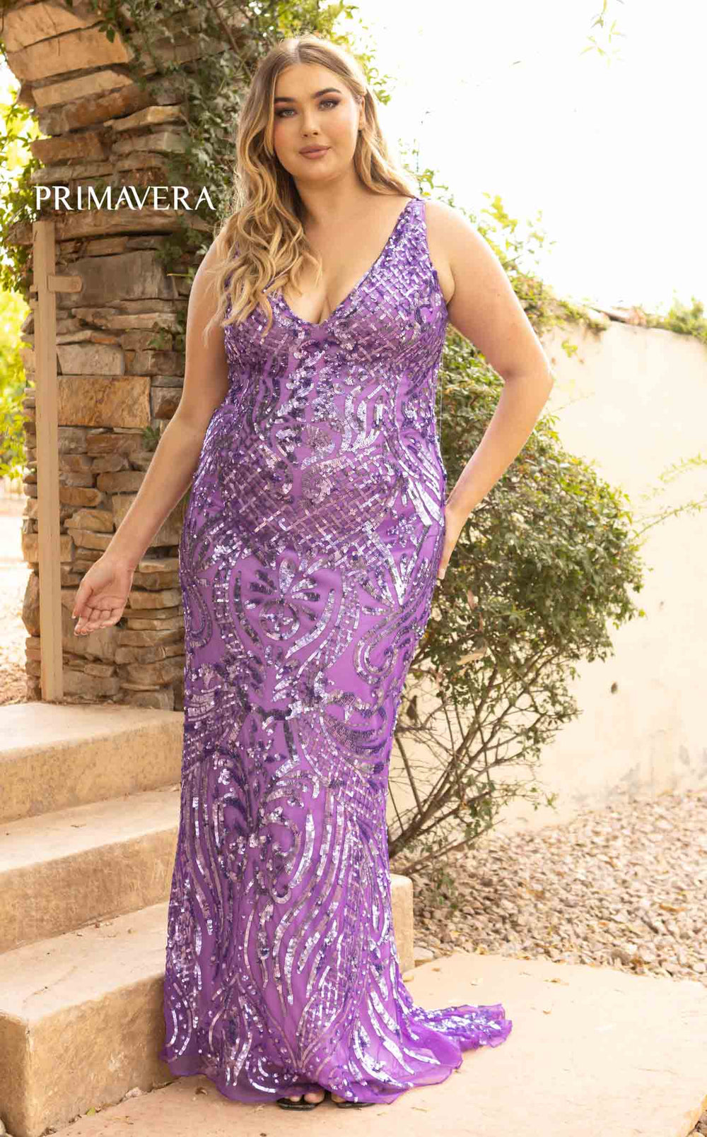 Exquisite Primavera Couture 14008 Dress detail view - VOLAKK