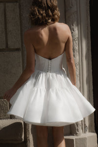 Mikado Wedding Dress Dixie 2 with Straps view 8