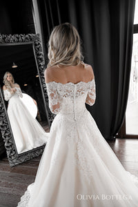 Off-the-Shoulder A-line Wedding Dress Olivia view 2