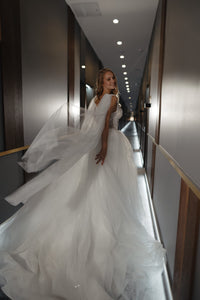 Floral Lace Wedding Dress Romanica With Detachable Straps view 12