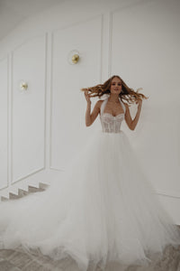 Floral Lace Wedding Dress Romanica With Detachable Straps view 13