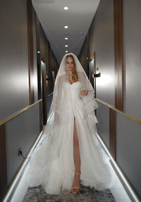Two-Tier Sparkle Veil Over Ice view 4
