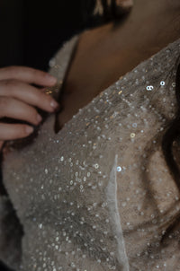 Plus Size Sequin Wedding Dress Feilin view 4