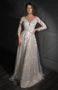 Lace Wedding Dress Enn with Long Sleeves view 1