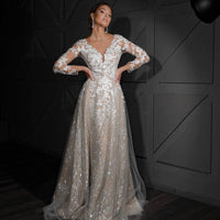 Lace Wedding Dress Enn with Long Sleeves view 2