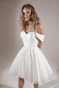 Short Sparkly Wedding Dress Milana view 5