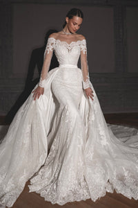 Lace Shimmery Wedding Dress Ornella 2 in 1 view 1
