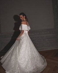 Shimmering Off-the-Shoulder Wedding Dress Melanie view 3