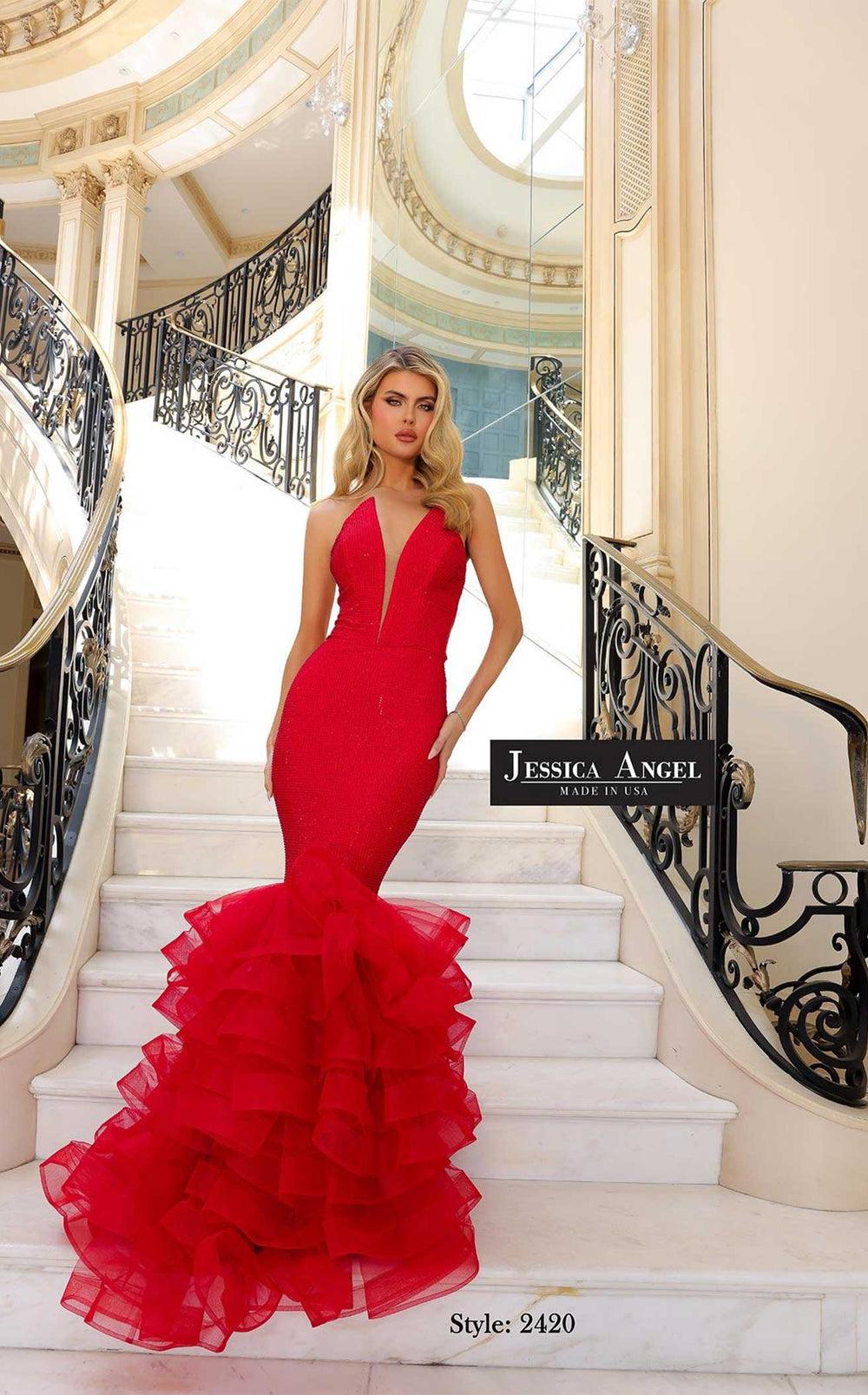 Exquisite Jessica Angel 2420 Dress detail view - VOLAKK