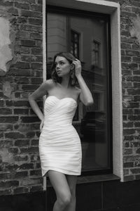 Extra Convertible Wedding Dress Audrey Mini (Basic mini dress + bolero + skirt + bow) view 22