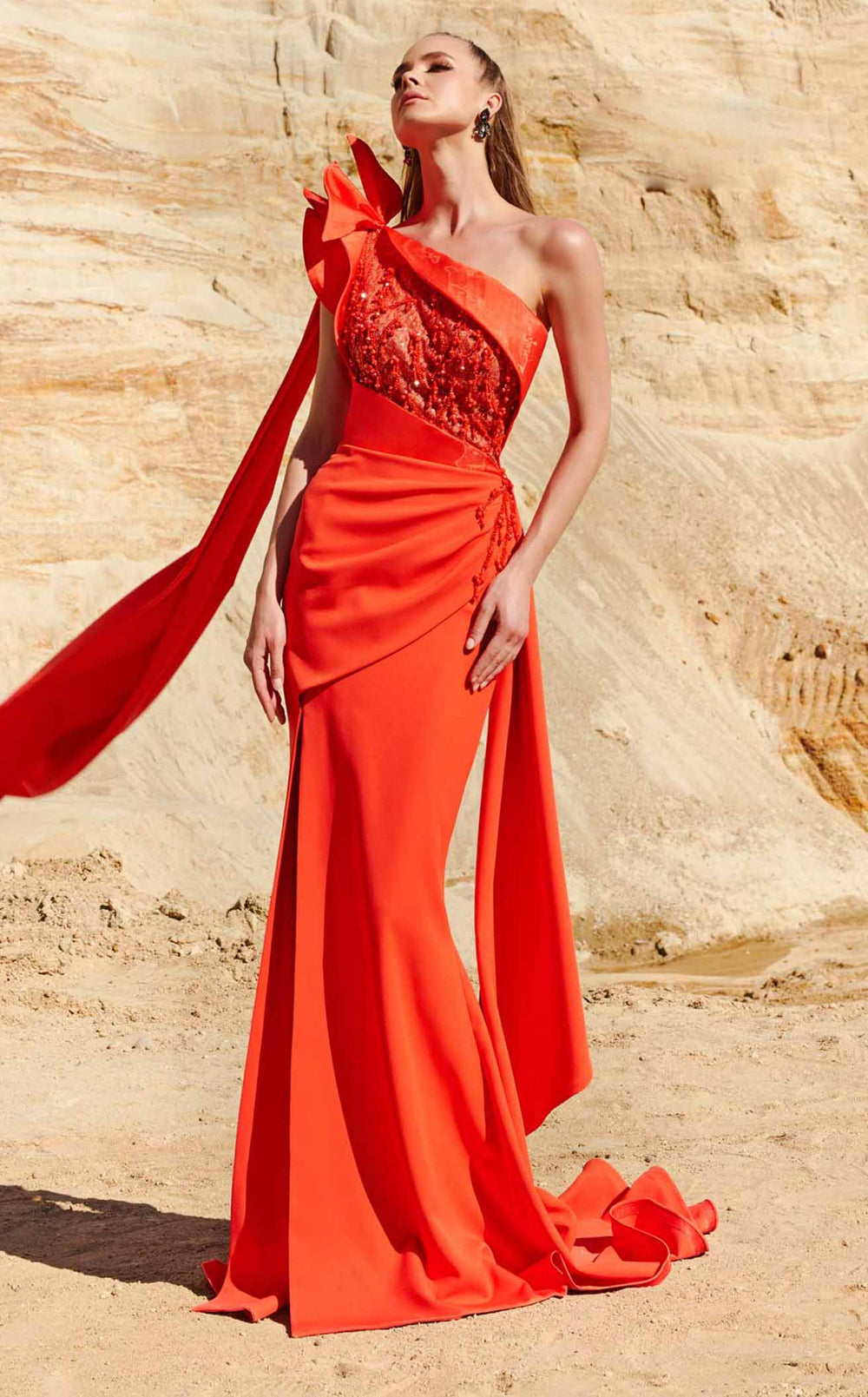 Exquisite MNM Couture 2772 Dress detail view - VOLAKK