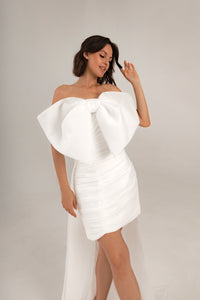 Extra Convertible Wedding Dress Audrey Mini (Basic mini dress + bolero + skirt + bow) view 14