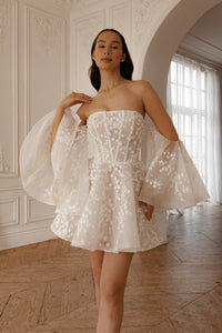 2 in 1 Wedding Dress Moonlit Siren with Detachable Skirt Romanica view 13