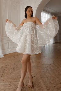 2 in 1 Wedding Dress Moonlit Siren with Detachable Skirt Romanica view 2