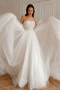 2 in 1 Wedding Dress Moonlit Siren with Detachable Skirt Romanica view 4
