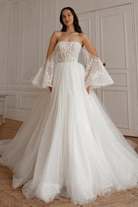 2 in 1 Wedding Dress Moonlit Siren with Detachable Skirt Romanica view 1