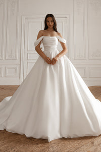 Satin Wedding Dress Dorothy with Balloon Skirt view 6