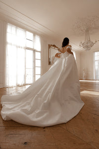 Satin Wedding Dress Dorothy with Balloon Skirt view 13
