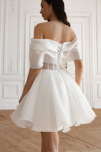 Short Organza Wedding Dress Inali view 5