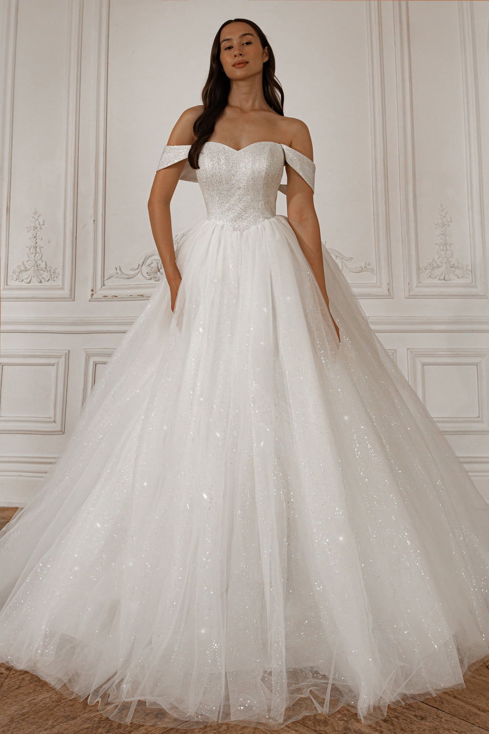 Exquisite Sparkly Wedding Dress Jane detail view - VOLAKK