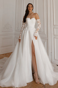 Wedding Dress Lillian with Detachable Train view 1