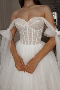 Wedding Dress Helena Midi with Detachable Straps view 11