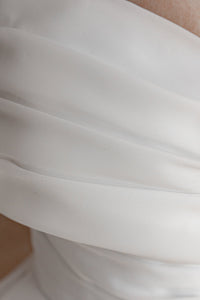 Organza Wedding Dress Enola with Leg Slit view 11