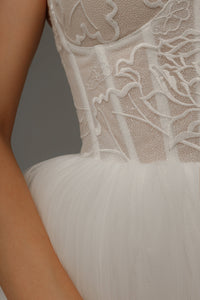 Short Wedding Dress Helena with Detachable Straps view 7
