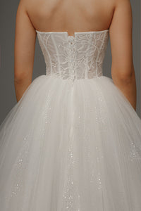 Short Wedding Dress Helena with Detachable Straps view 6