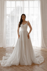 2 in 1 Wedding Dress Calista With The Detachable Skirt view 12