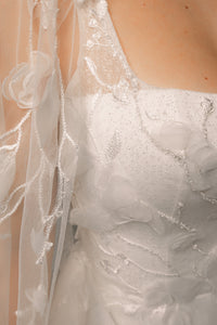 Floral Lace Wedding Dress Chyanne with Detachable Wings view 26