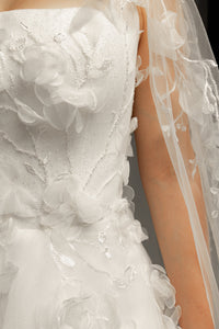 Floral Lace Wedding Dress Chyanne with Detachable Wings view 19
