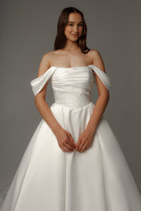 Satin Wedding Dress Dorothy with Balloon Skirt view 10