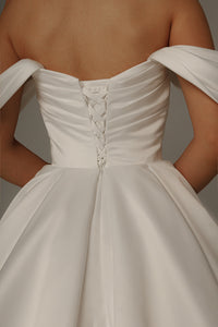 Satin Wedding Dress Dorothy with Balloon Skirt view 5