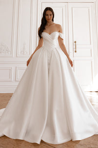 Basque Waist Wedding Gown Oceania view 11