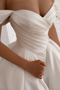 Basque Waist Wedding Gown Oceania view 14