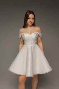Short Lace Wedding Dress Aditi view 11