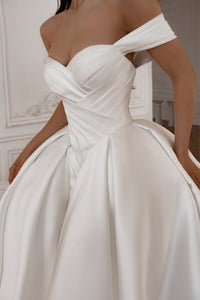 Basque Waist Wedding Gown Oceania view 2